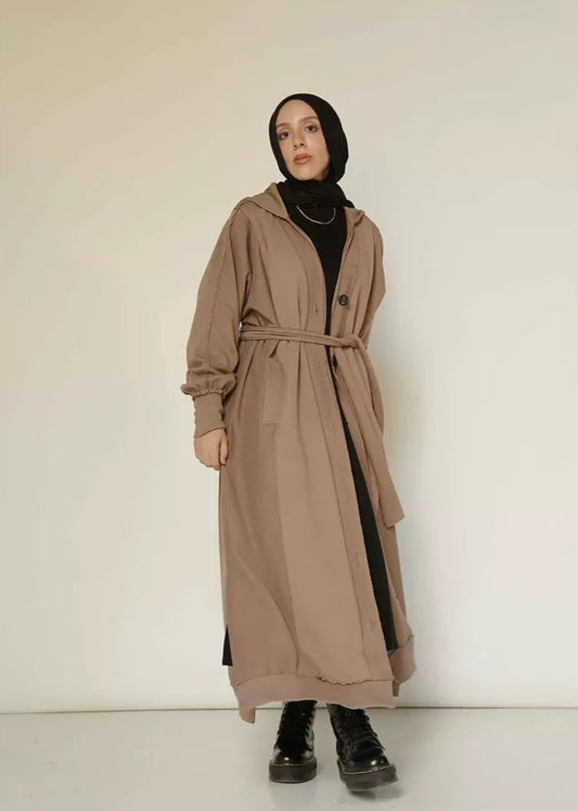 Snuggle Cardigan in Taupe Brown