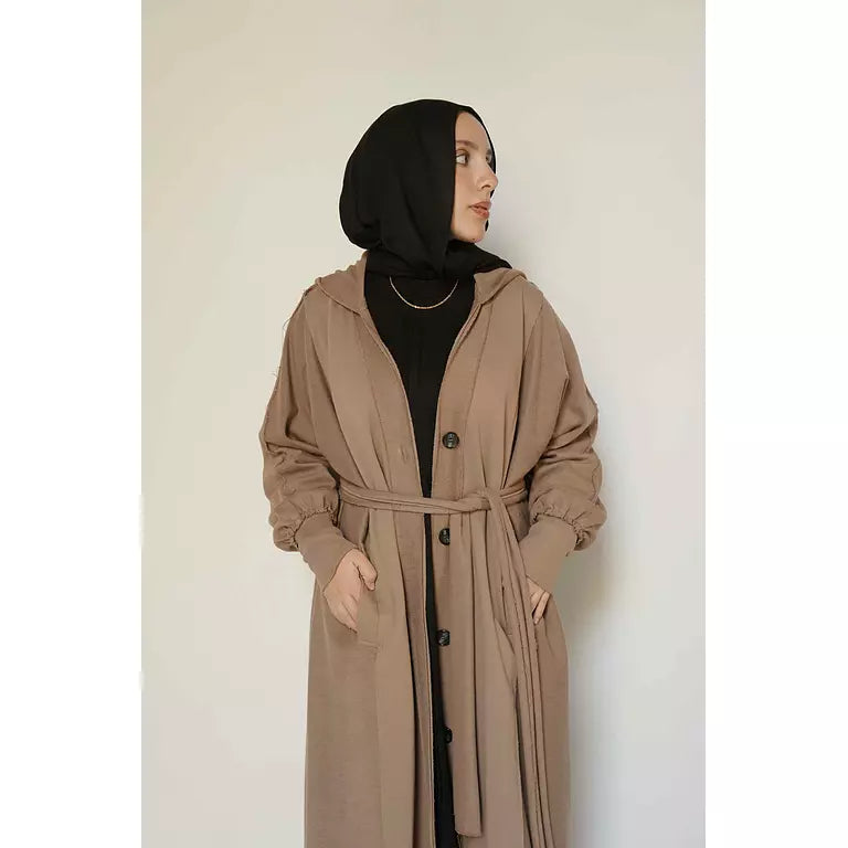 Snuggle Cardigan in Taupe Brown