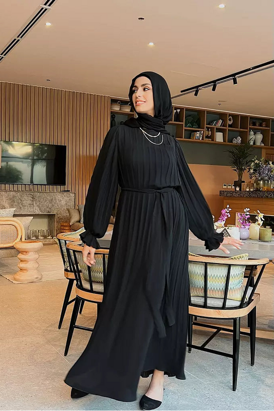 Black Pleated Dress