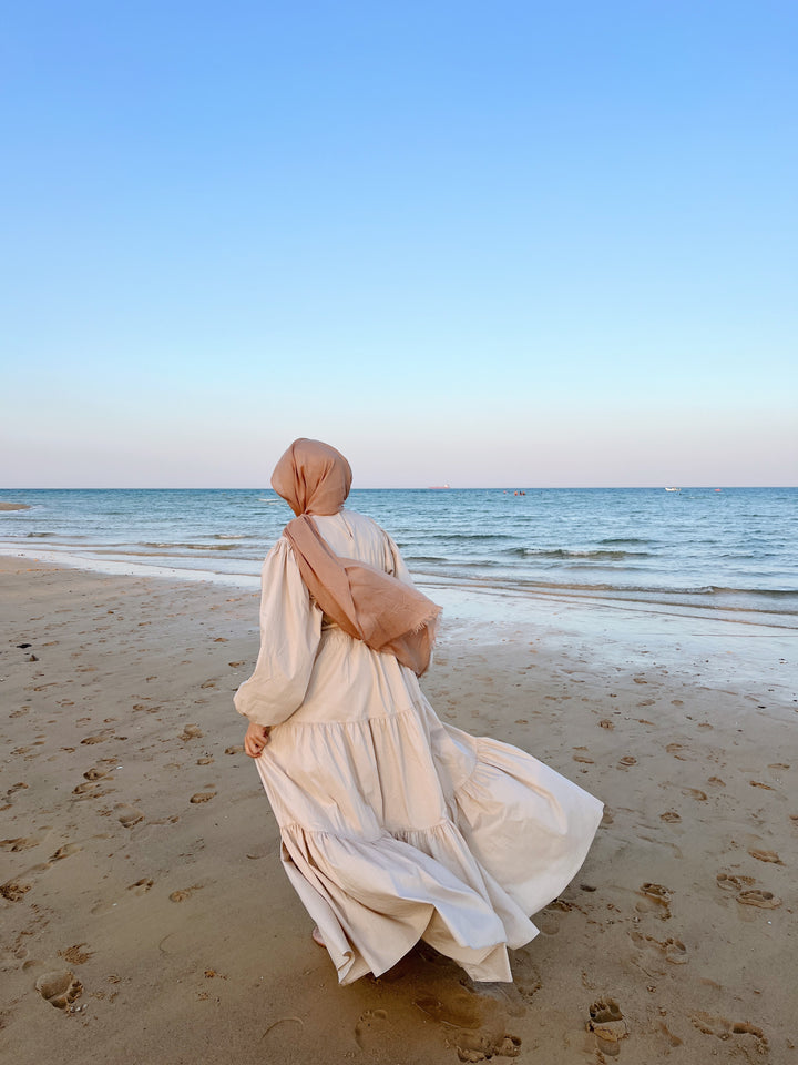 Poplin Gypsy Dress cream