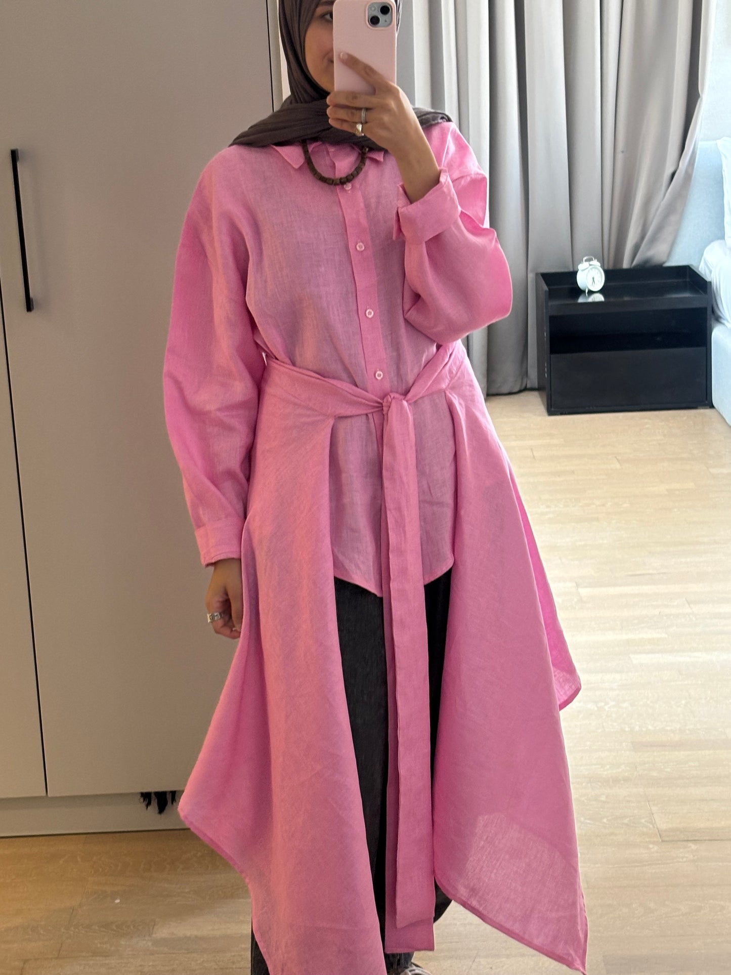The Petal Pink Wrap Shirt