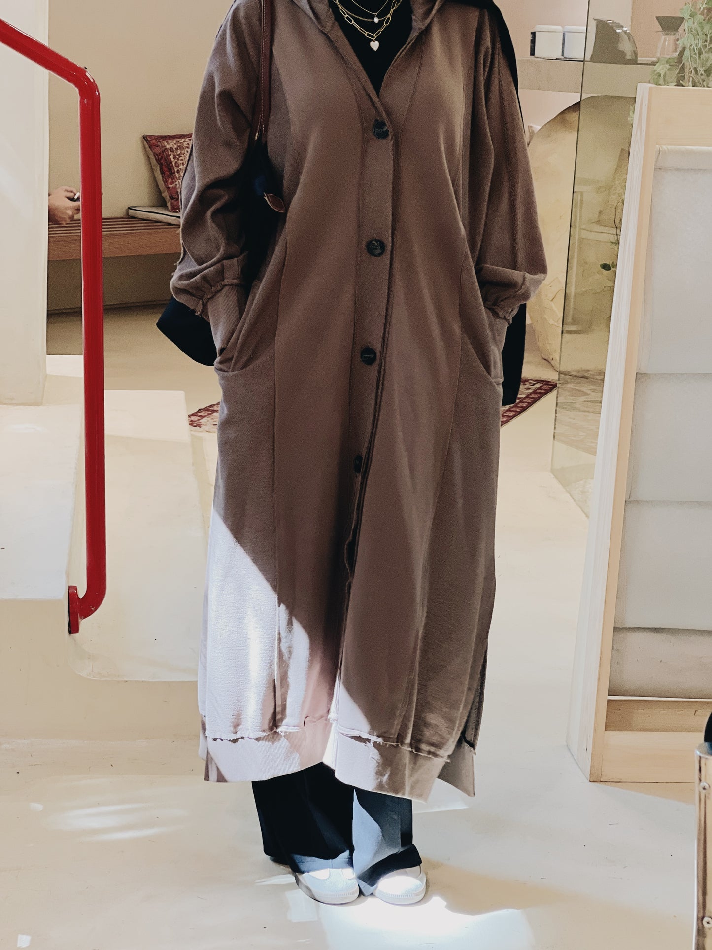 Snuggle Cardigan in Taupe Brown