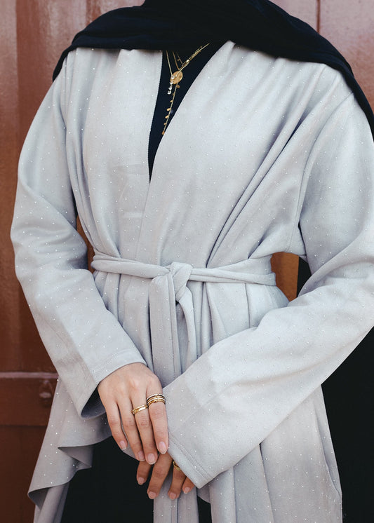 The Starlit Cardigan In Pearl Gray
