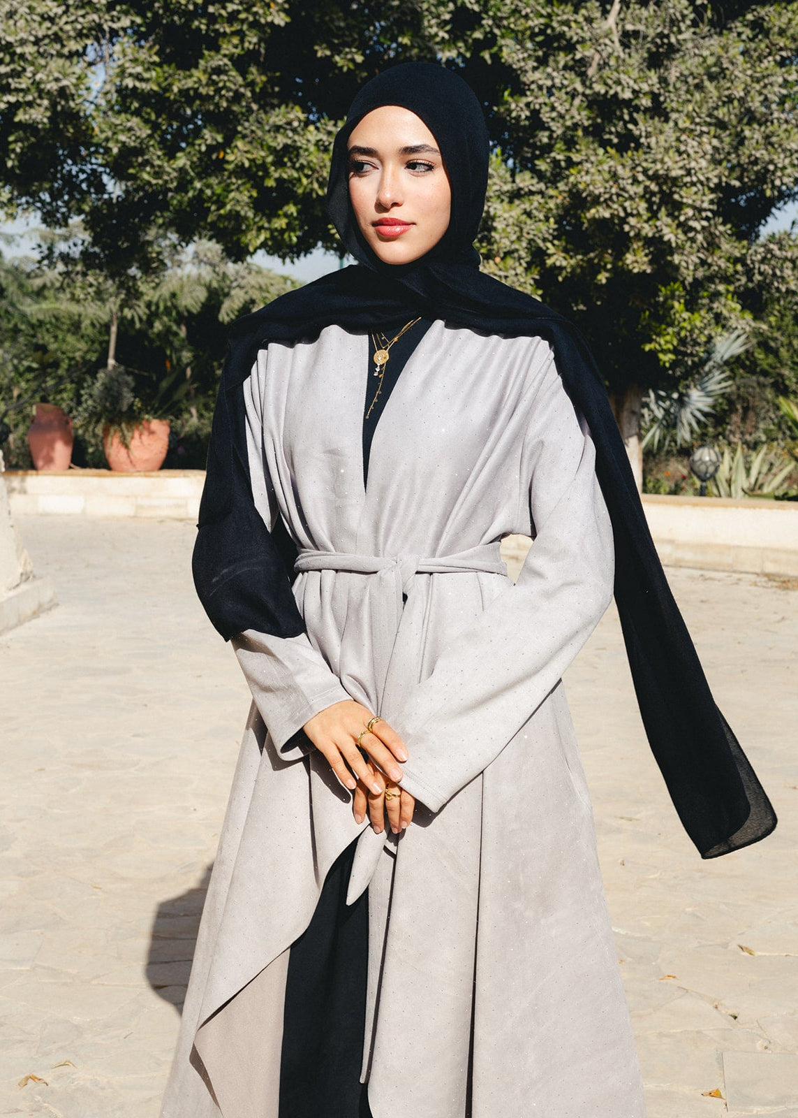 The Starlit Cardigan In Pearl Gray