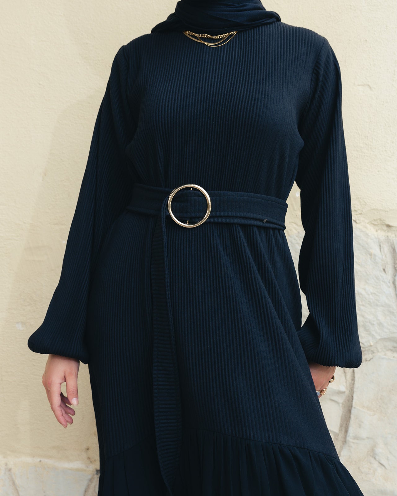 The Layered Serenity Dress in Black