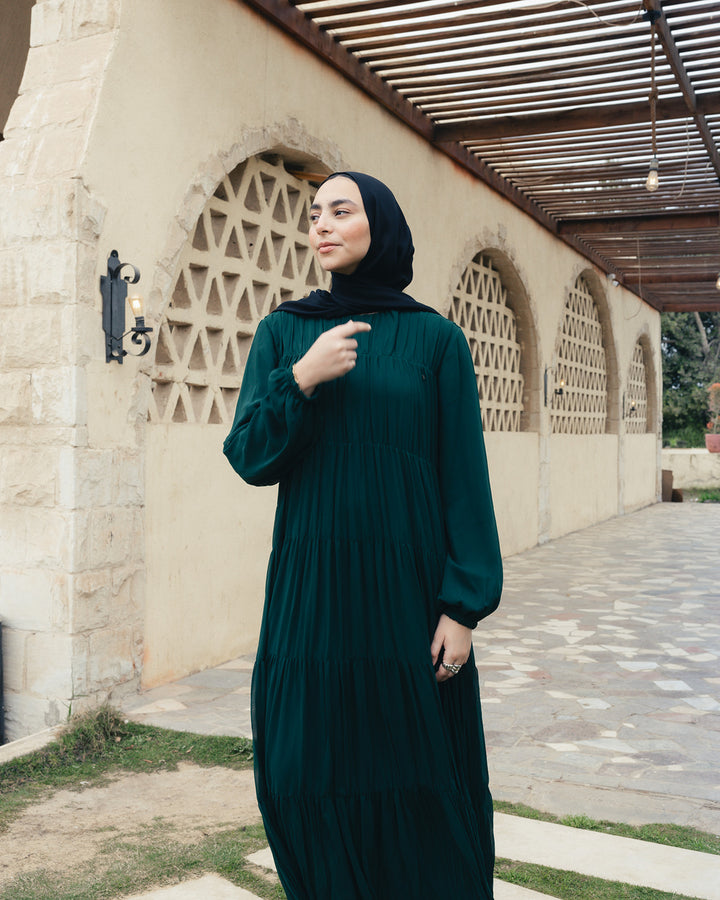 The Dreamfall Dress in Emerald Green