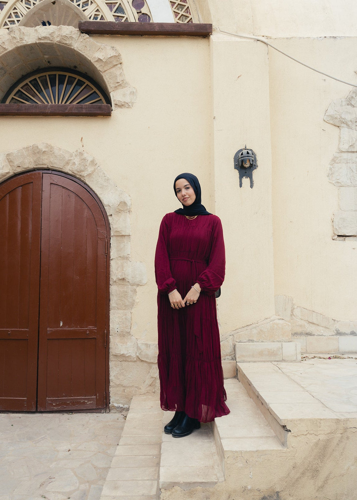 The Dreamfall Dress in Burgundy