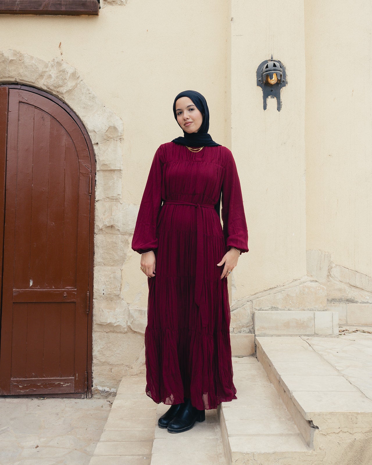 The Dreamfall Dress in Burgundy