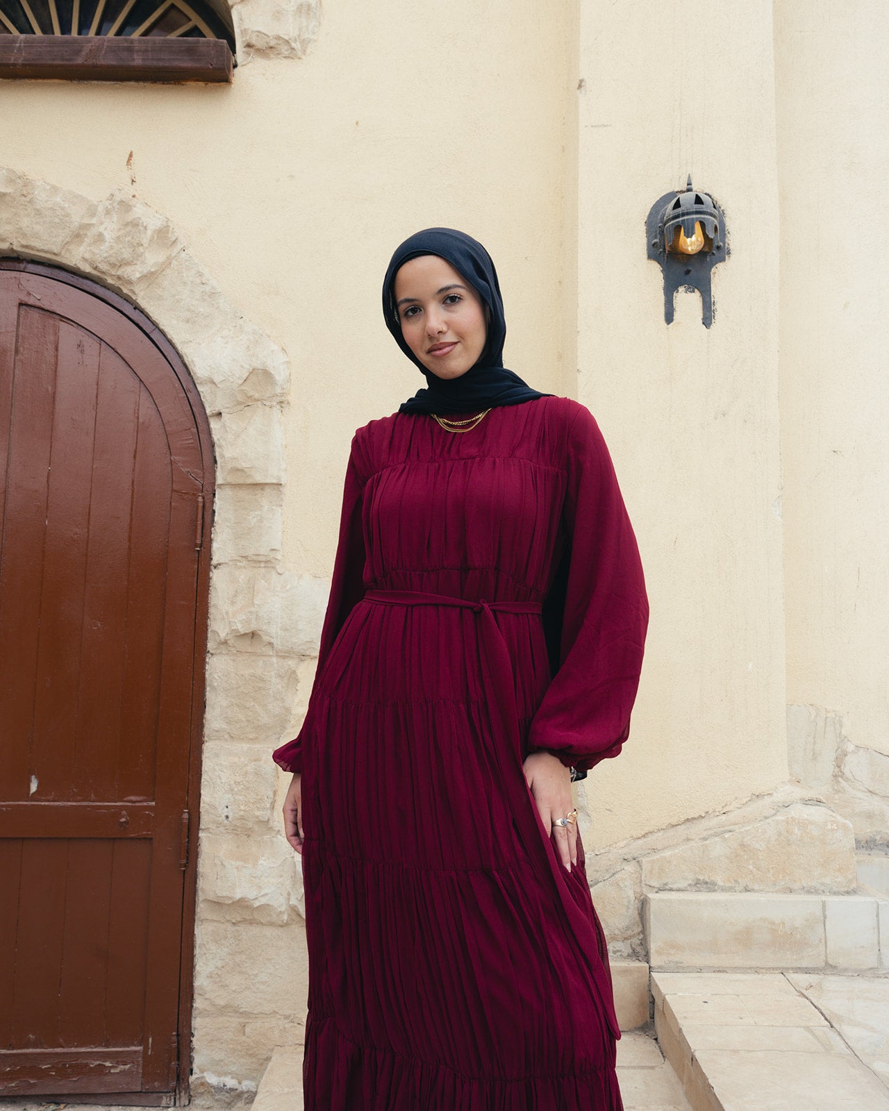 The Dreamfall Dress in Burgundy – Modesty Abaya