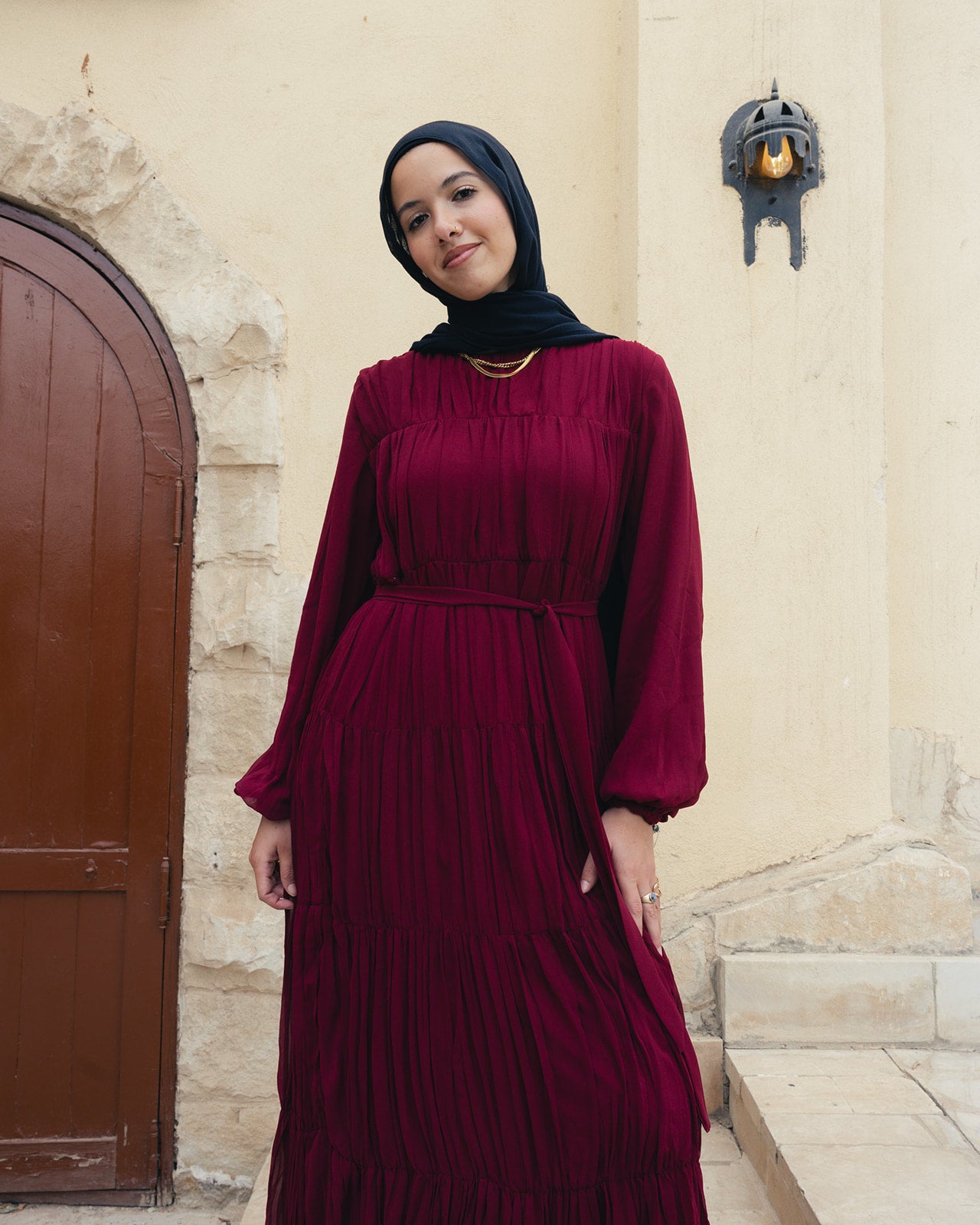 The Dreamfall Dress in Burgundy