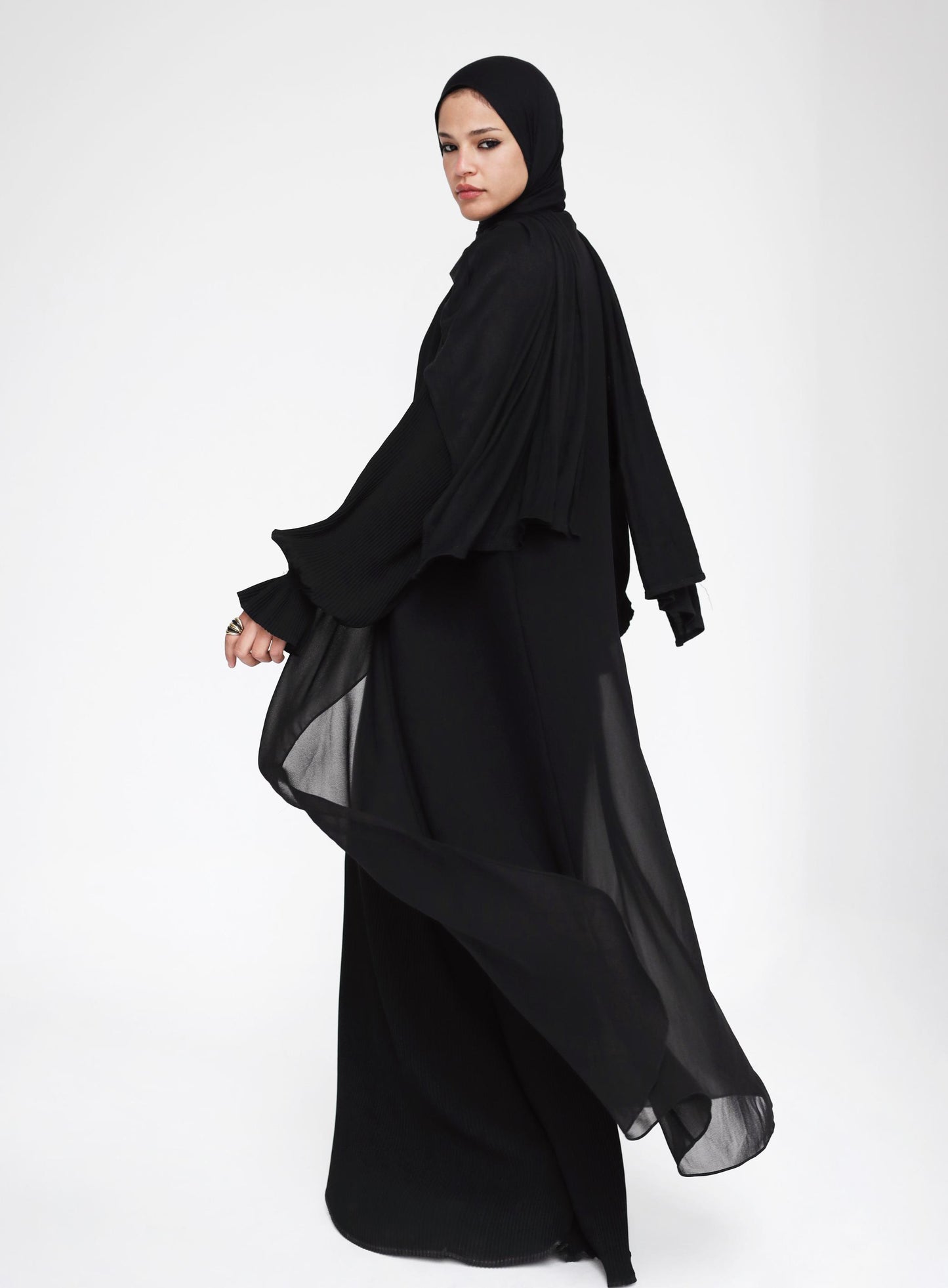 The Chiffon Cardigan Abaya Set