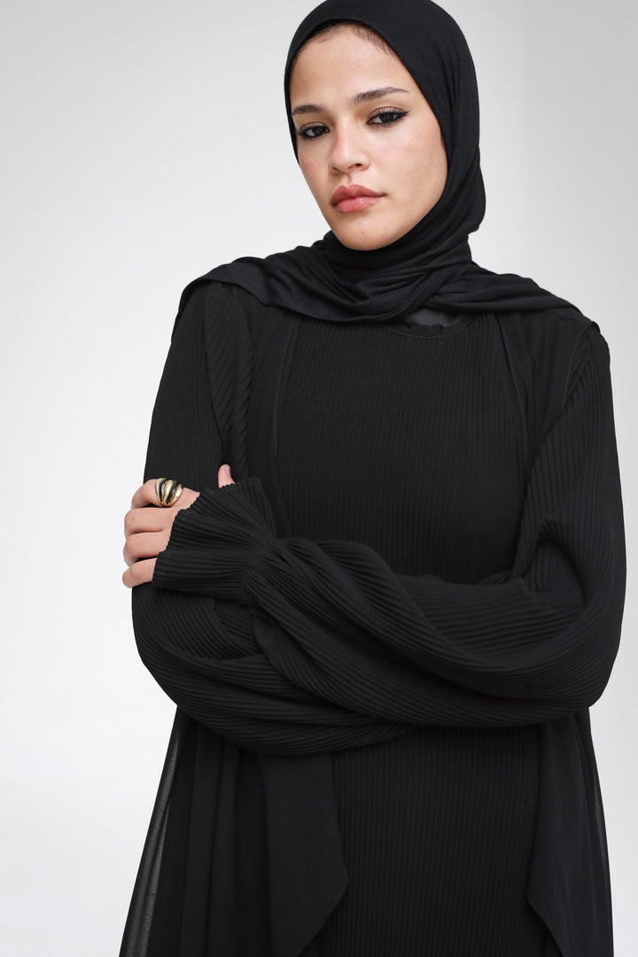 The Chiffon Cardigan Abaya Set