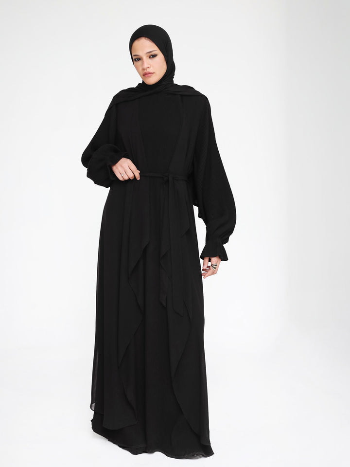 The Chiffon Cardigan Abaya Set