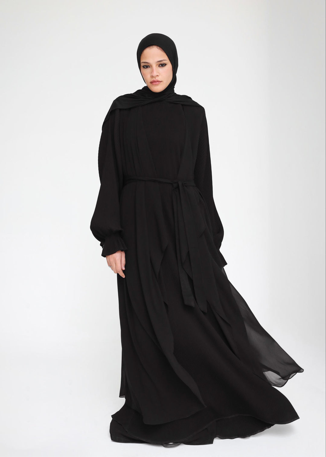 The Chiffon Cardigan Abaya Set