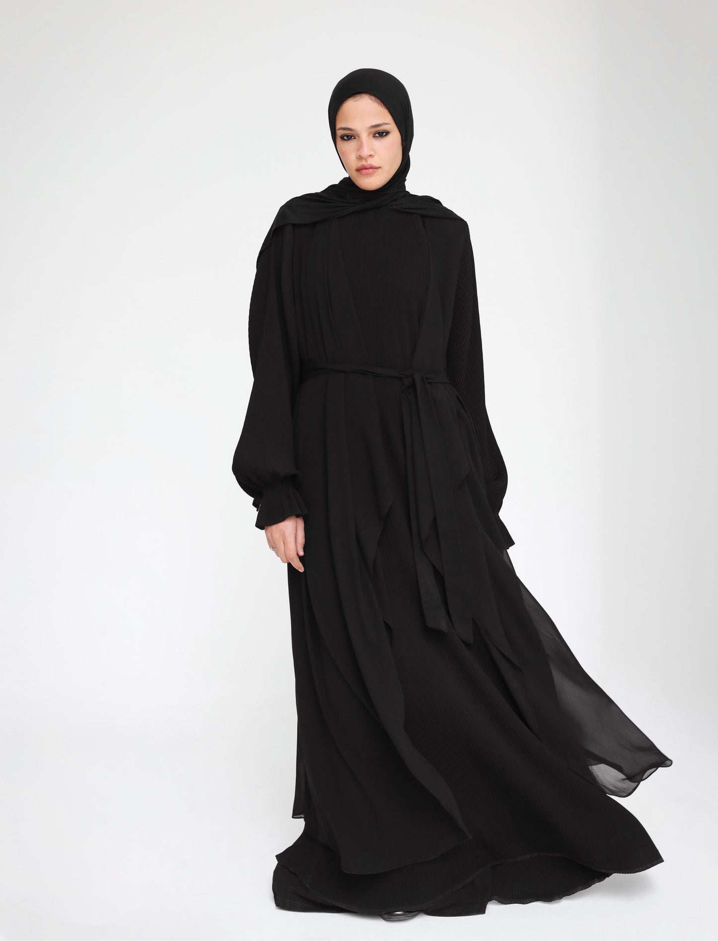 The Chiffon Cardigan Abaya Set
