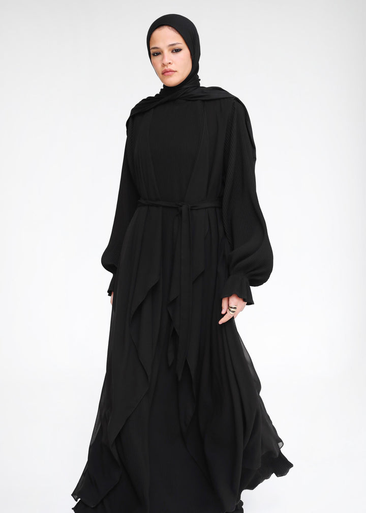 The Chiffon Cardigan Abaya Set