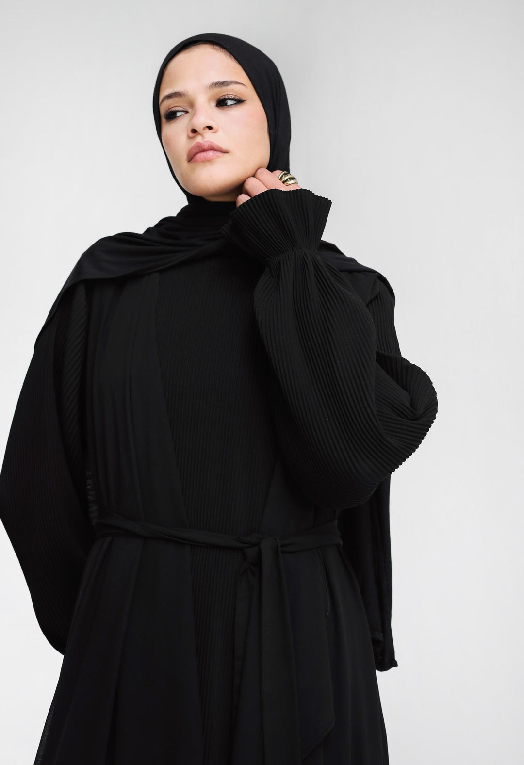 The Chiffon Cardigan Abaya Set