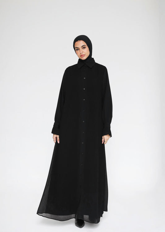 Timeless Pleated Shirt in Black