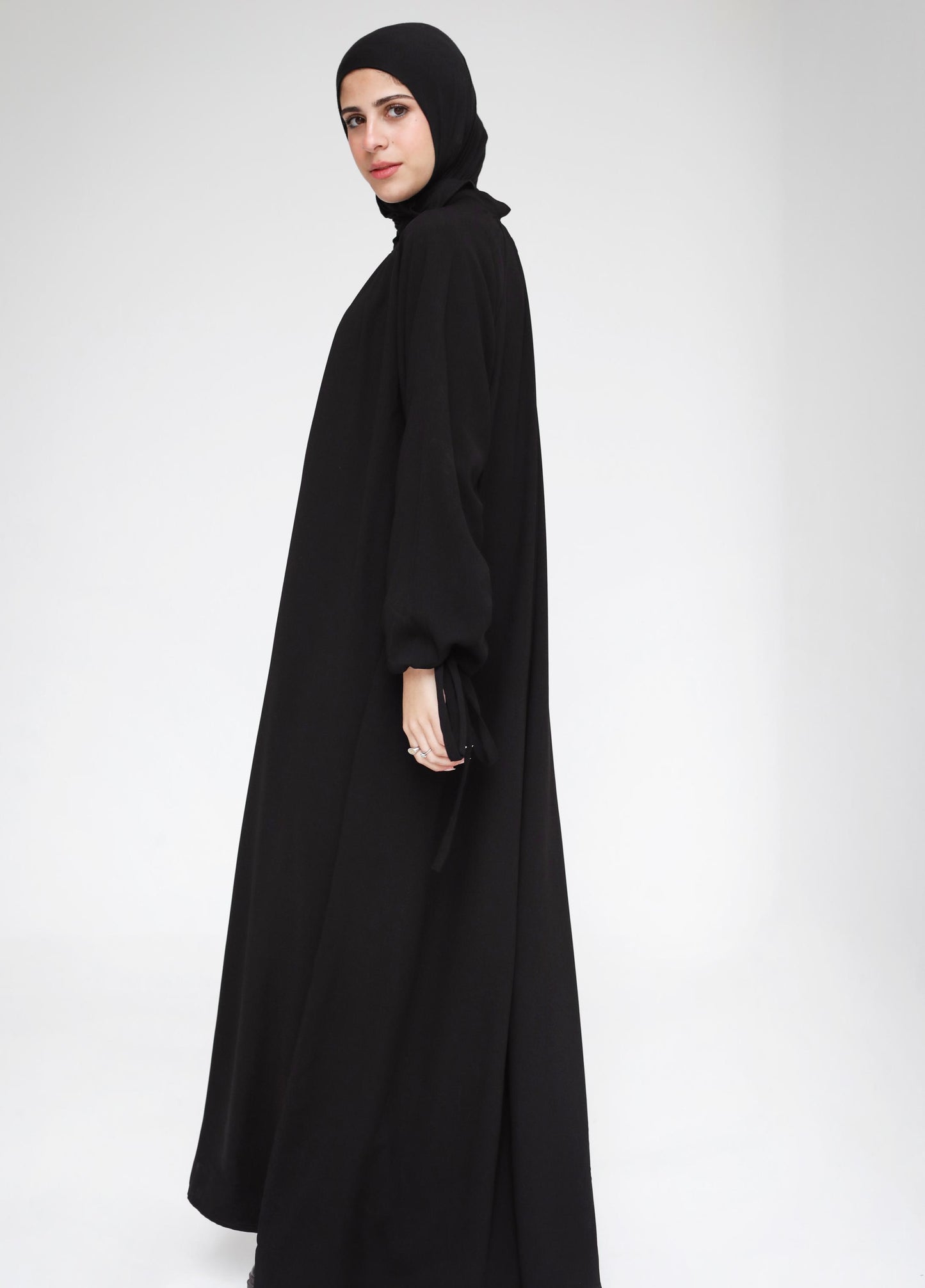Full Zipper Gather Abaya