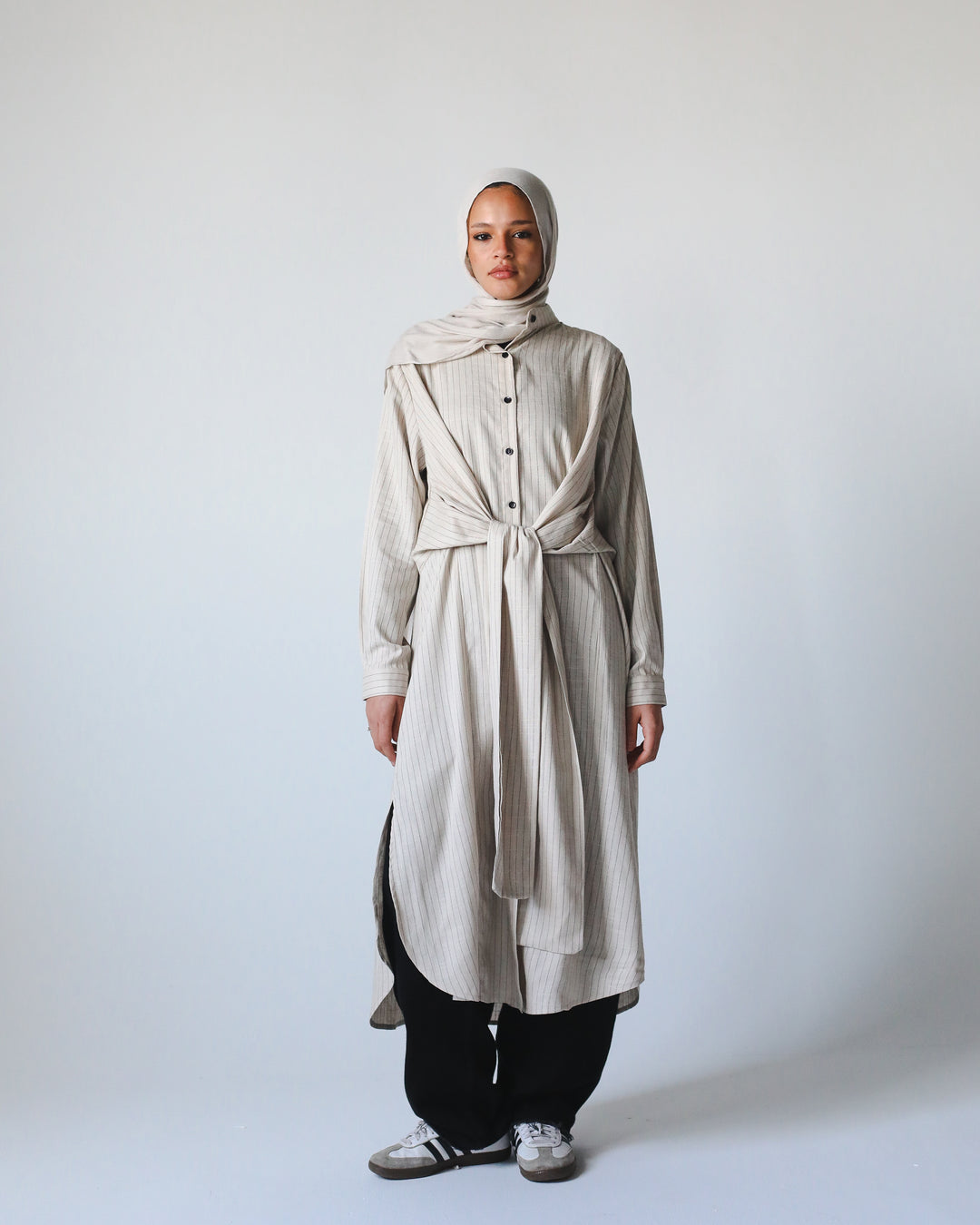 The Striped Muse shirt In Beige