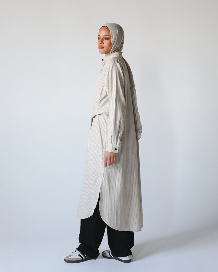 The Striped Muse shirt In Beige