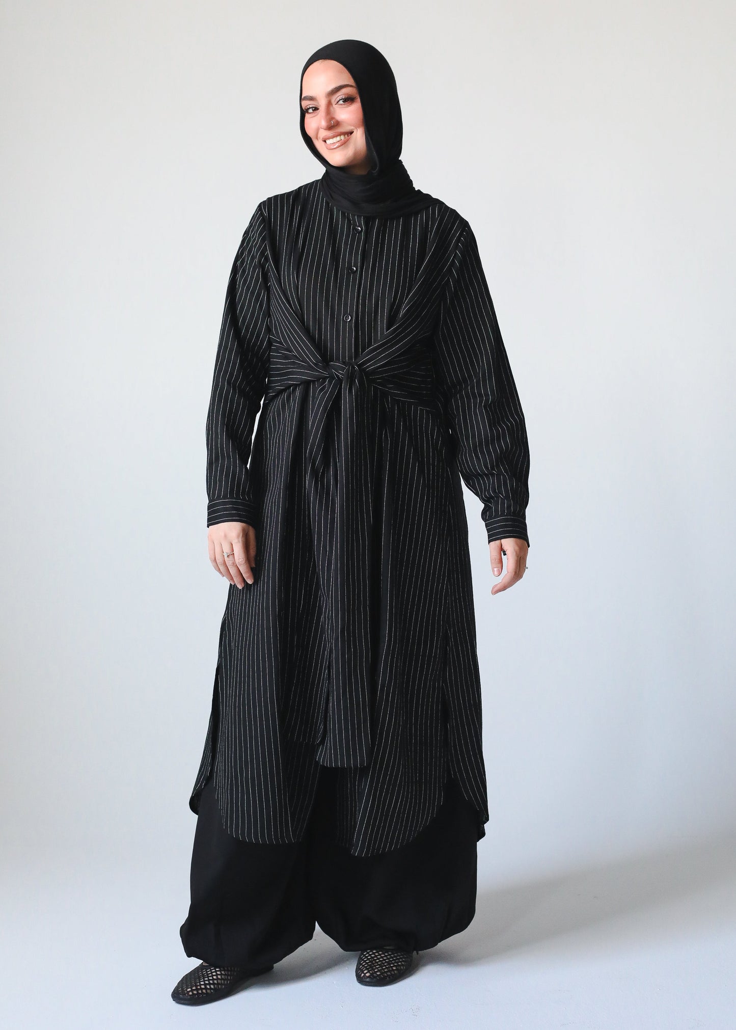 The Striped Muse Shirt In Black