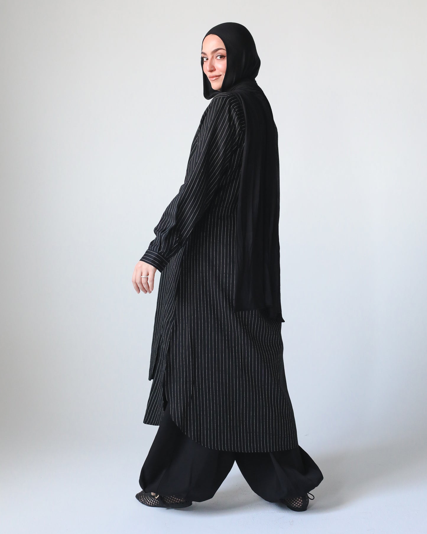 The Striped Muse Shirt In Black