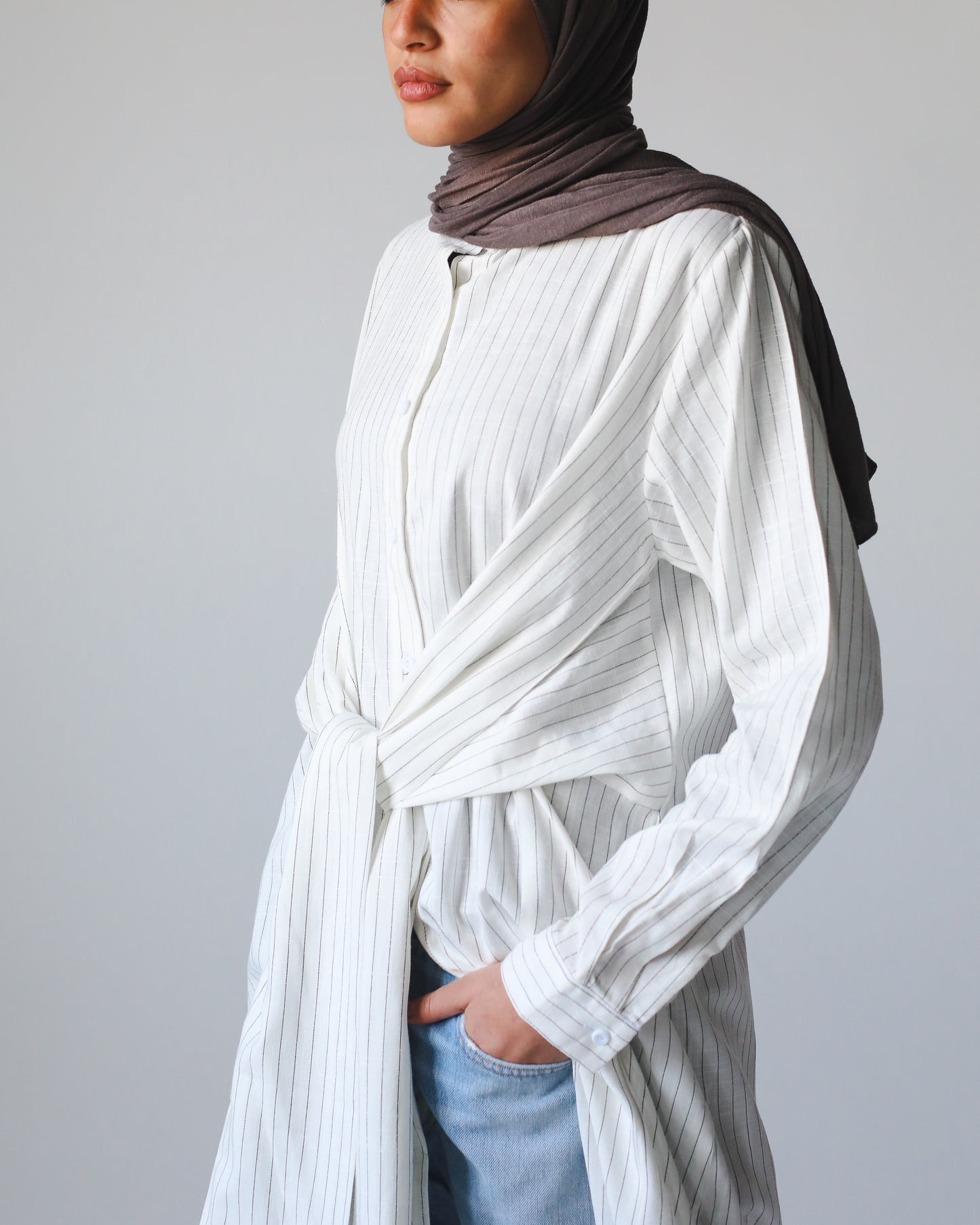 The Striped Muse shirt In White