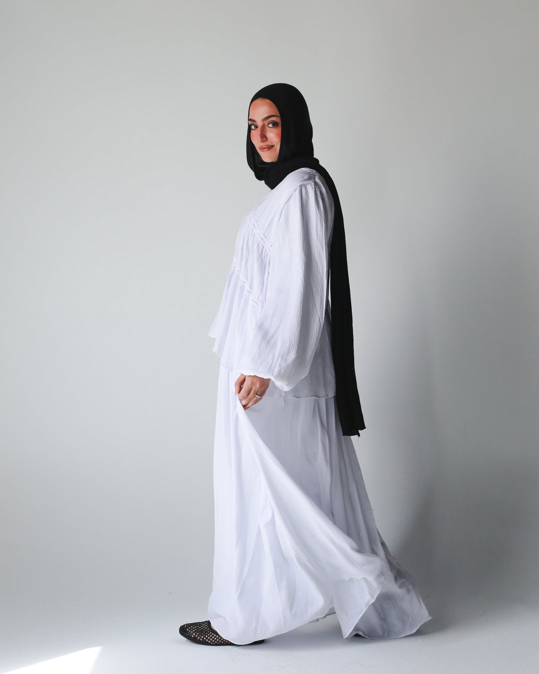 The Drape Flow Set In White