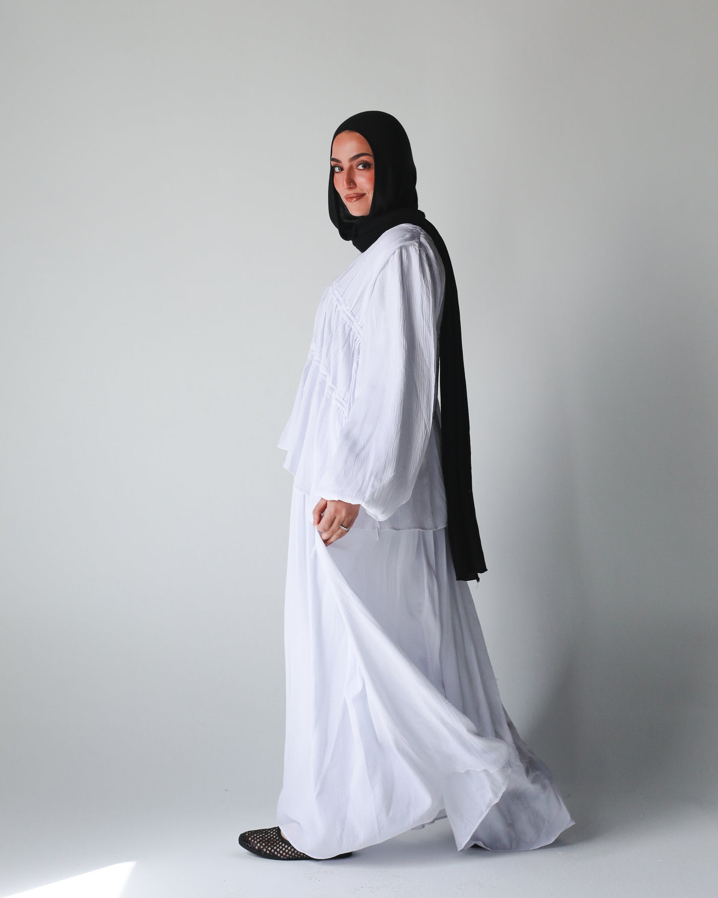 The Drape Flow Set In White