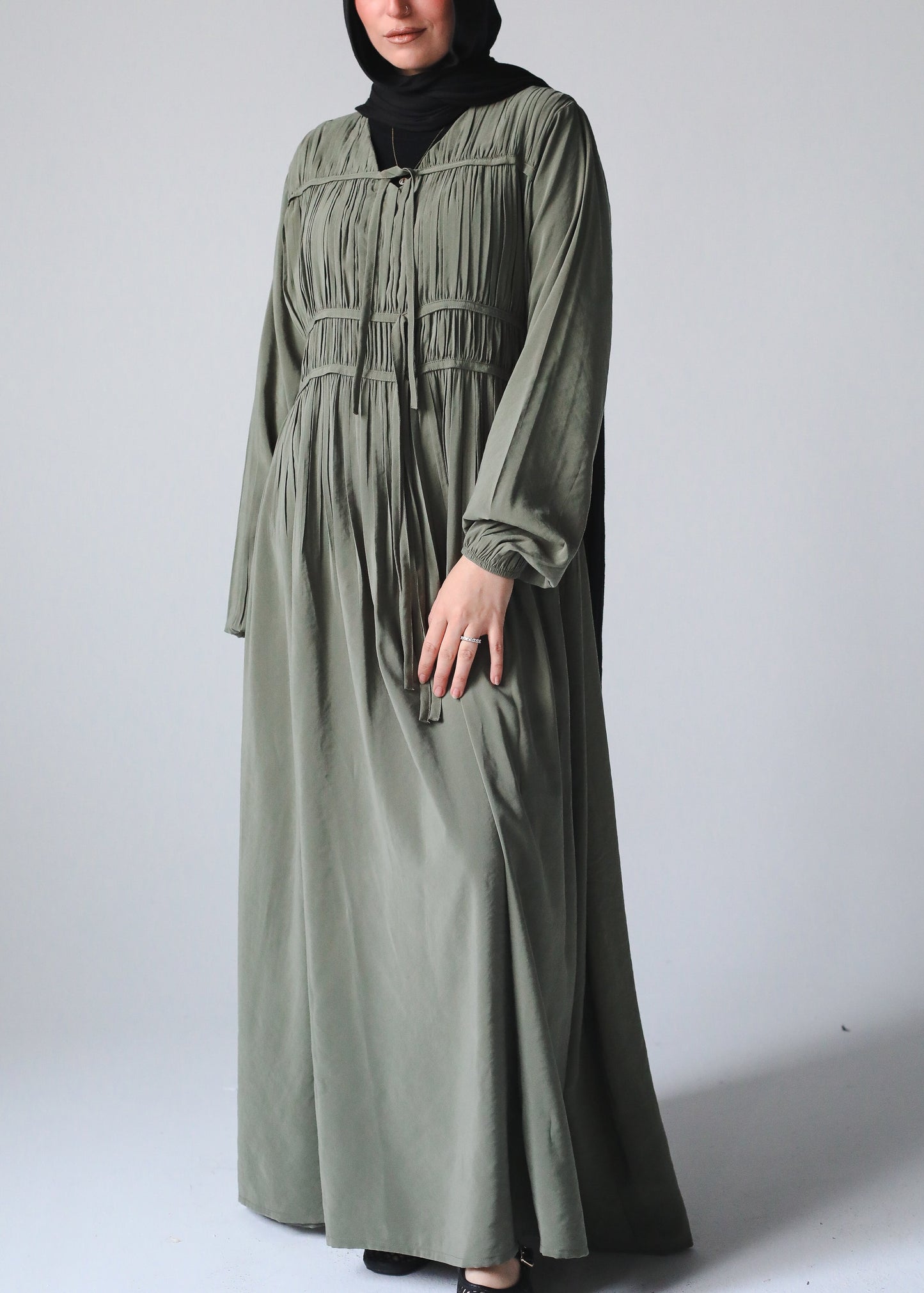 The Vela Dress In Olive