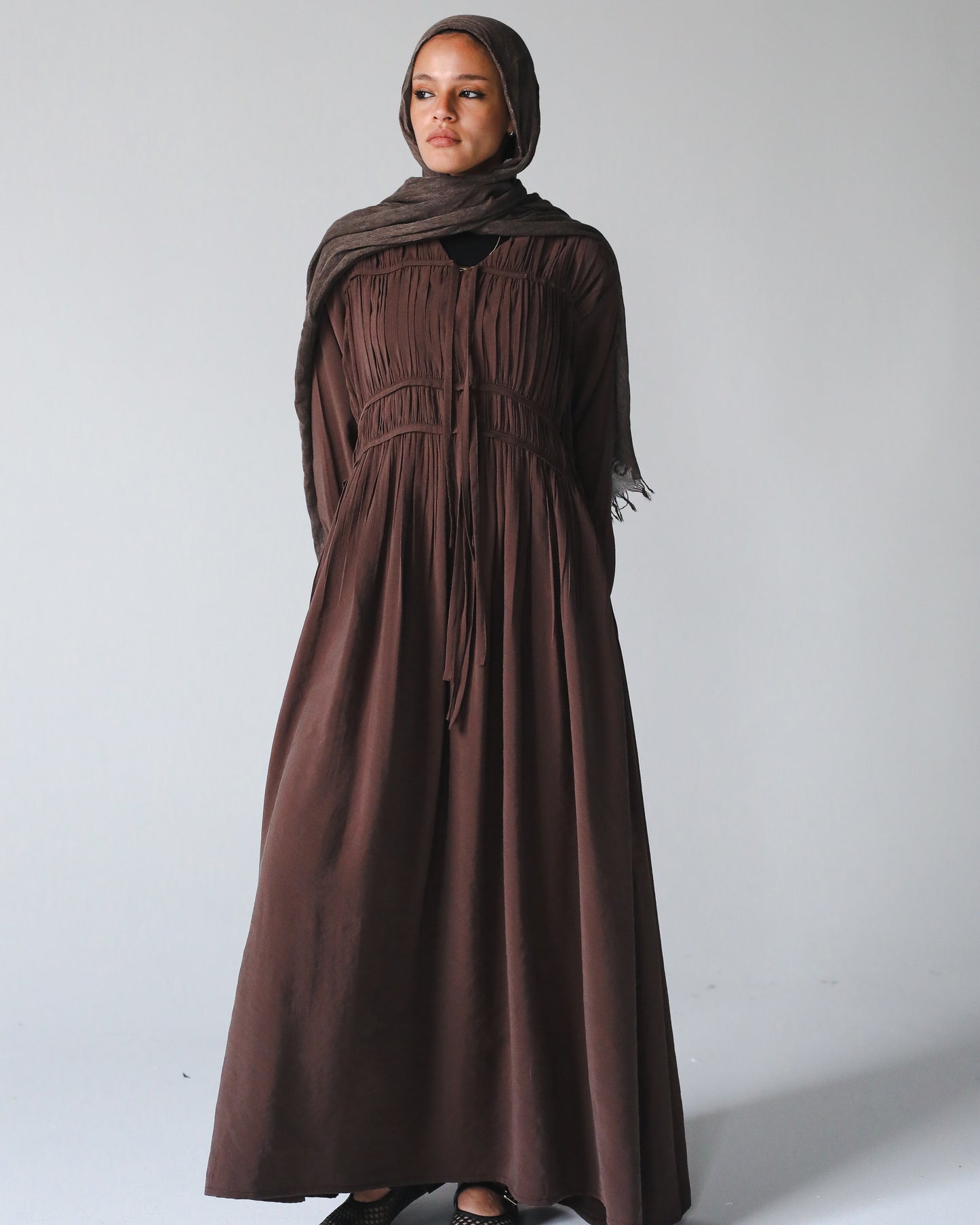 The Vela Dress In Brown