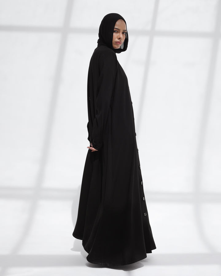 The Signature Buttoned Abaya