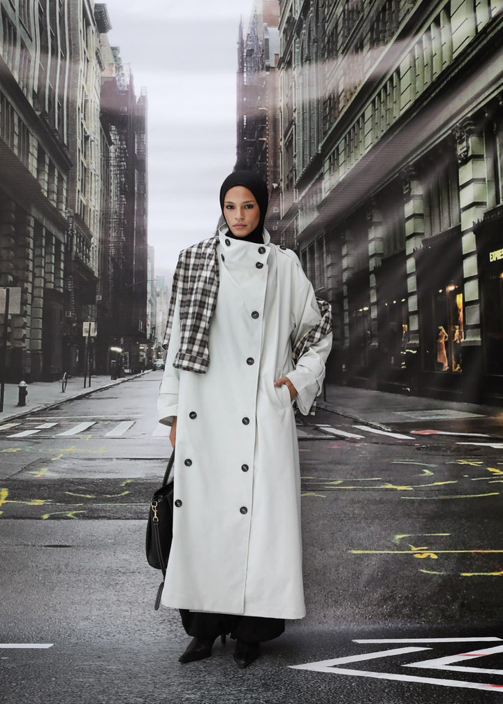 The Funnel Neck Trench In Beige
