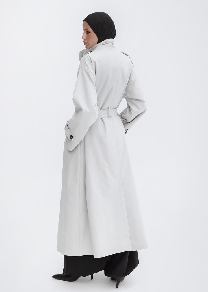 The Funnel Neck Trench In Beige