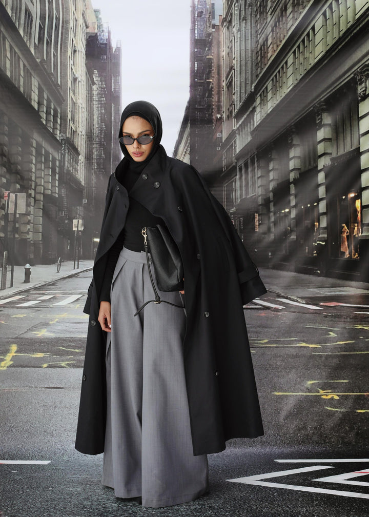 The City Pleat Pants In Gray