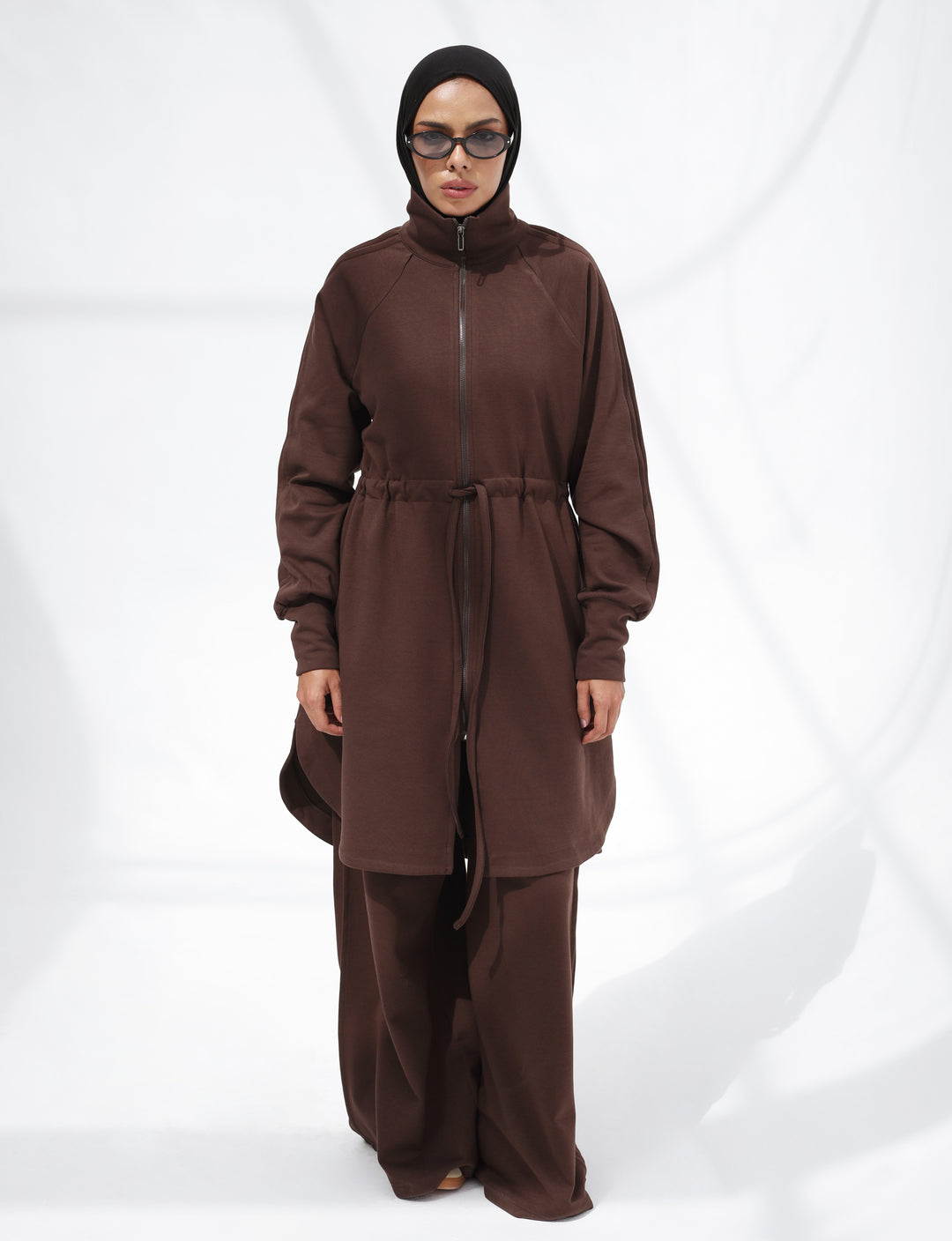 The Sporty Pleats Set In Brown