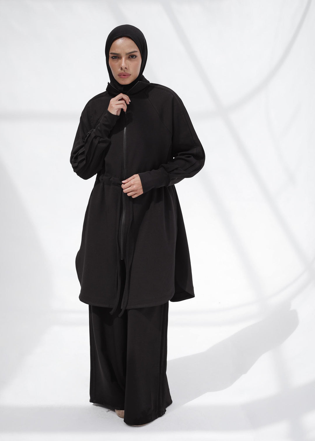 The Sporty Pleats Set In Black