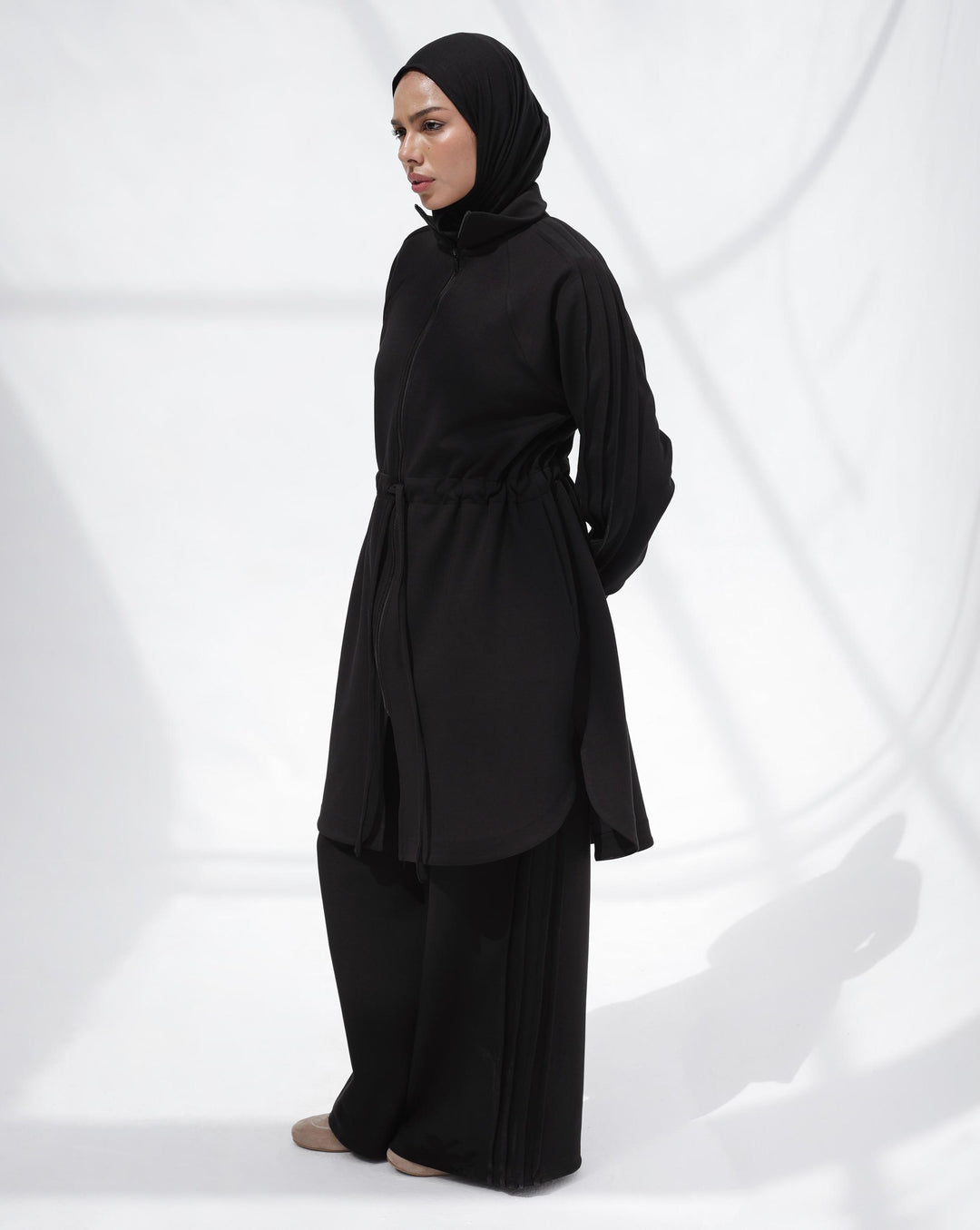 The Sporty Pleats Set In Black