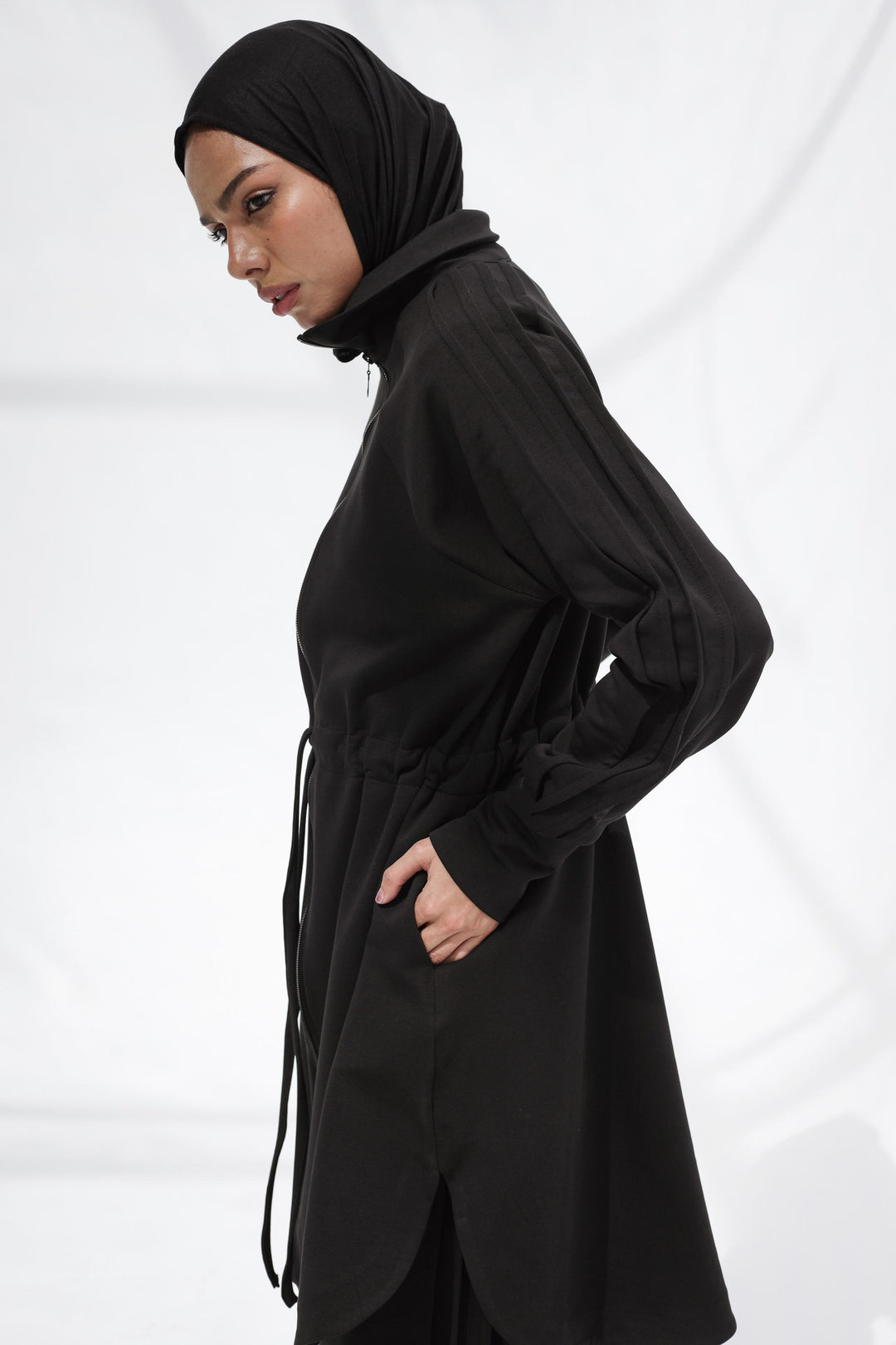 The Sporty Pleats Set In Black