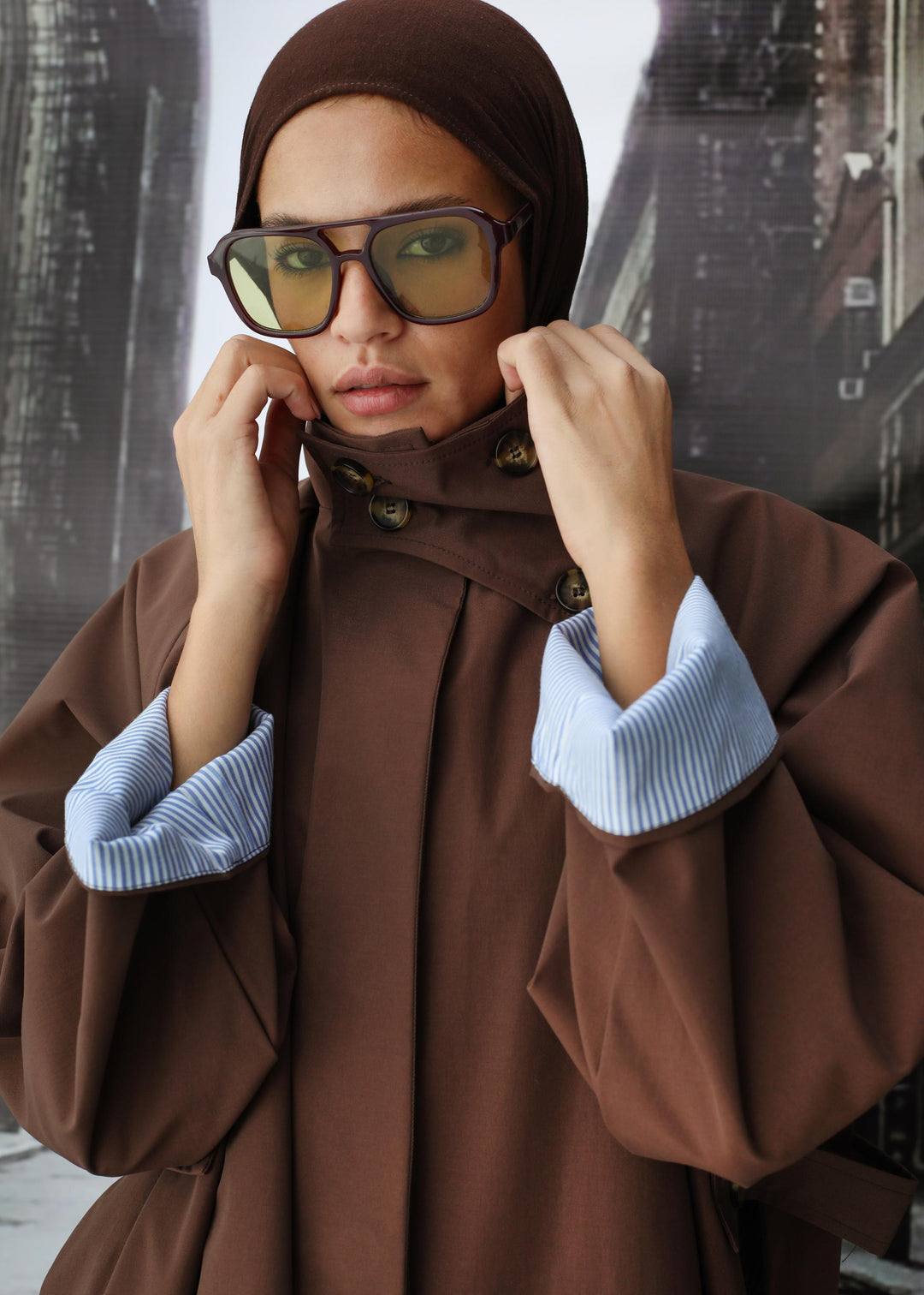 The City Cape In Brown