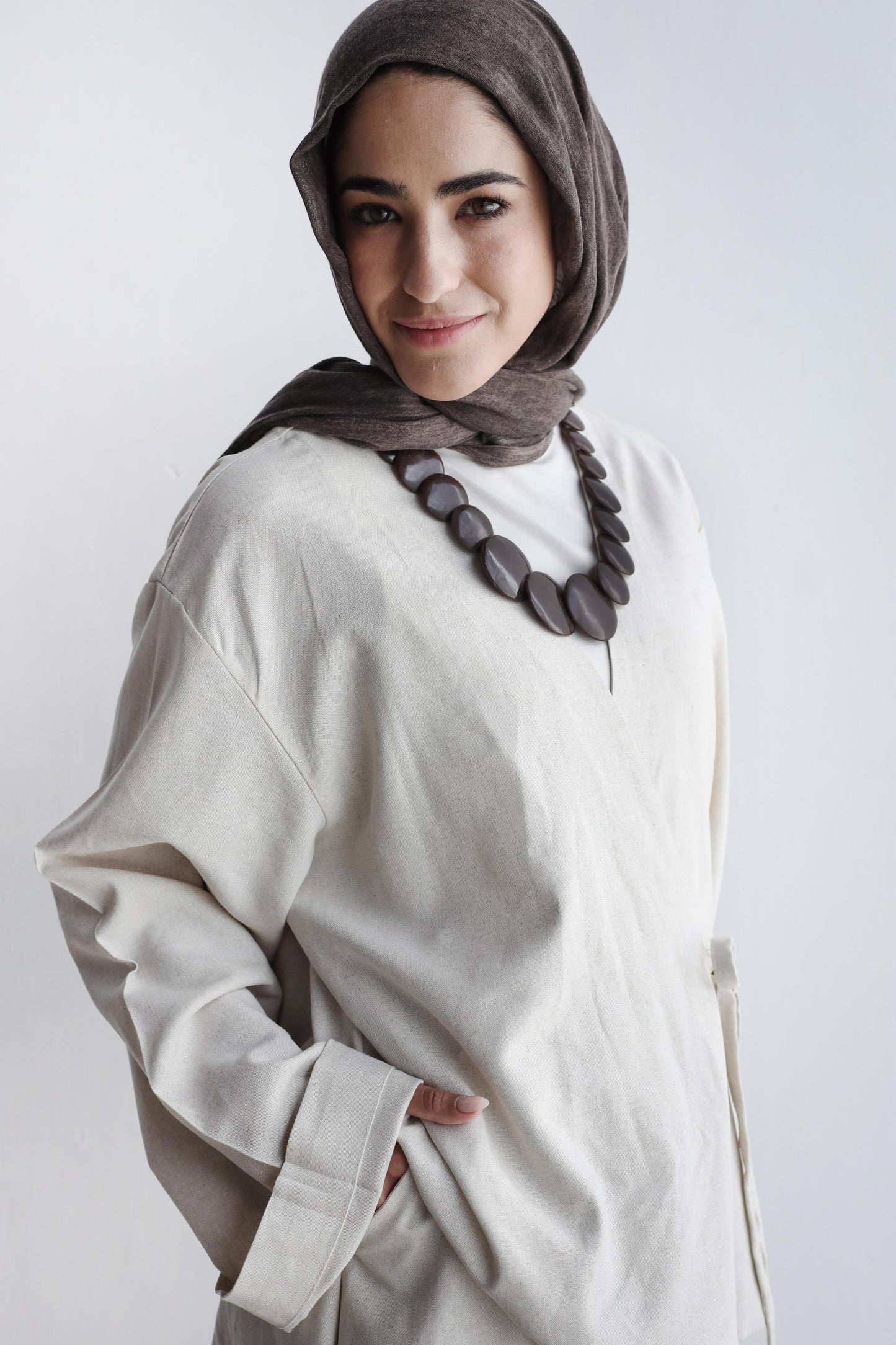 The Easy Wrap Set In cream