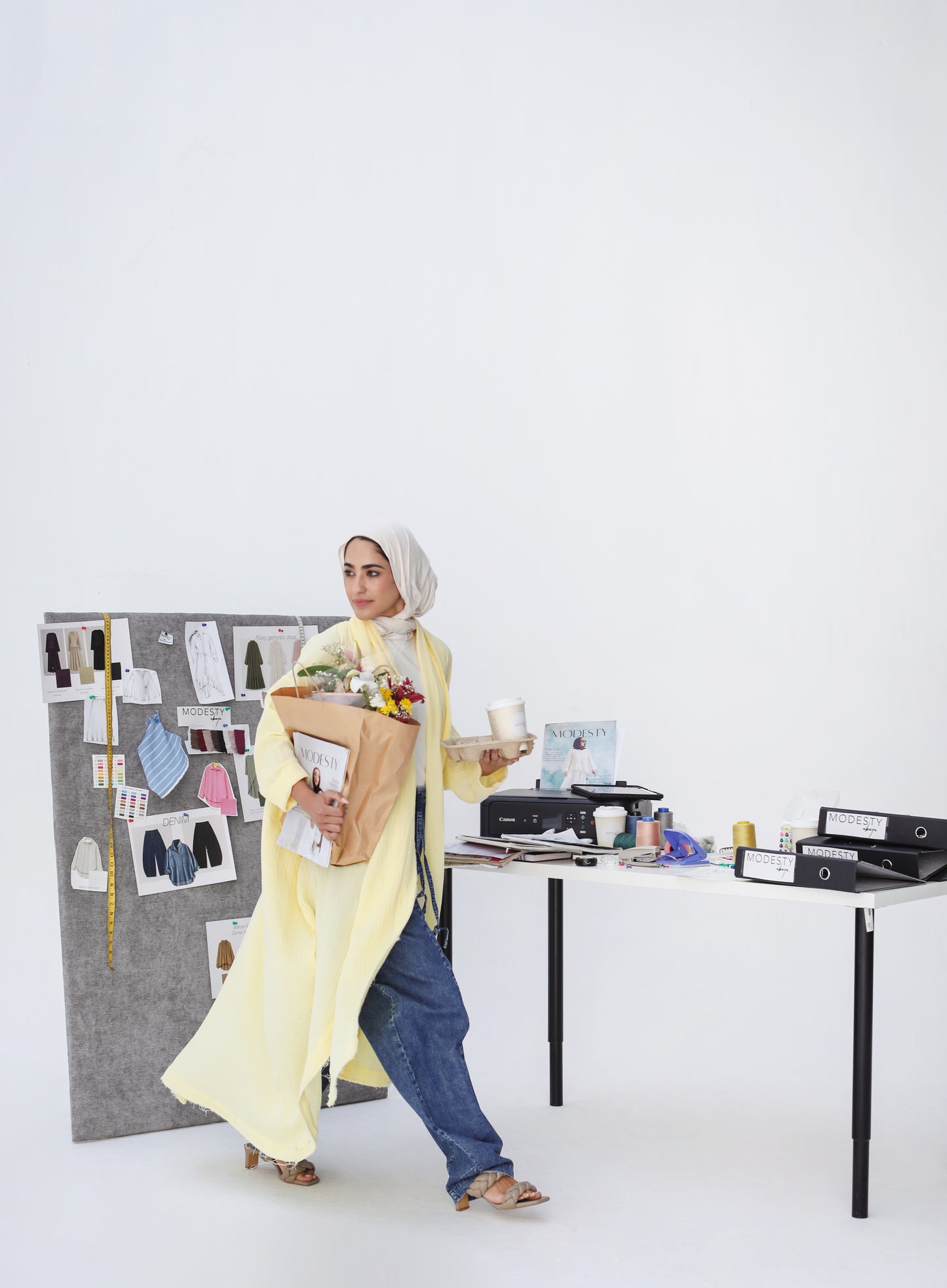 The Breezy Flow Muslin Cardigan in Butter Yellow