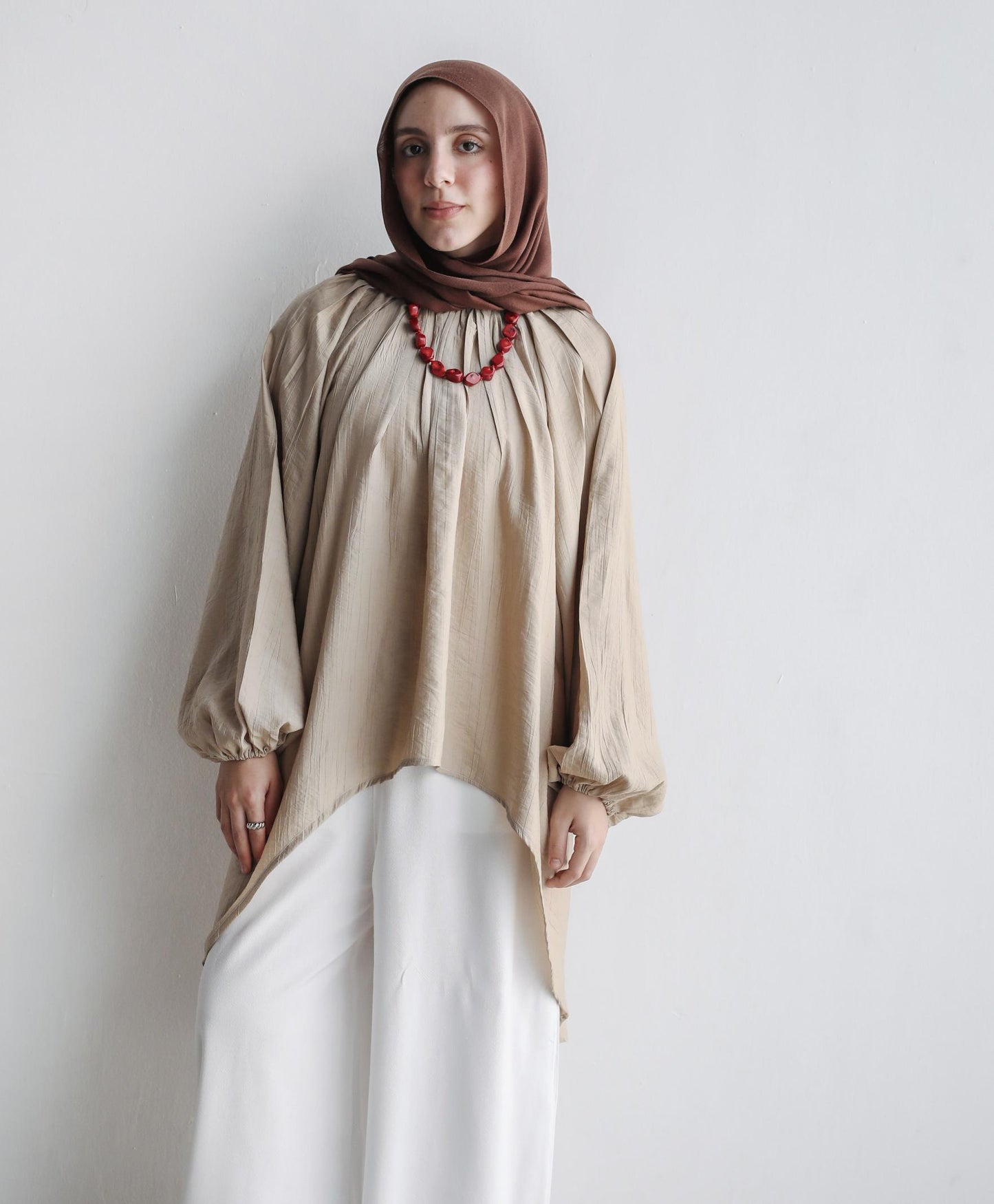 The Balloon Cloud Top in Sand Beige
