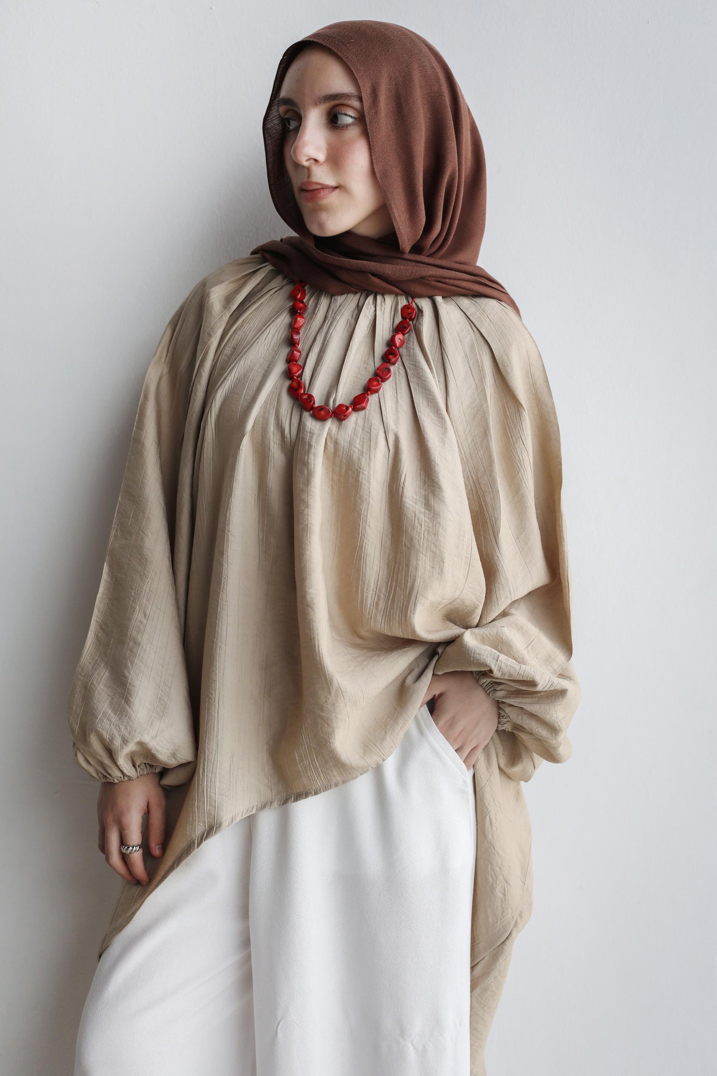 The Balloon Cloud Top in Sand Beige