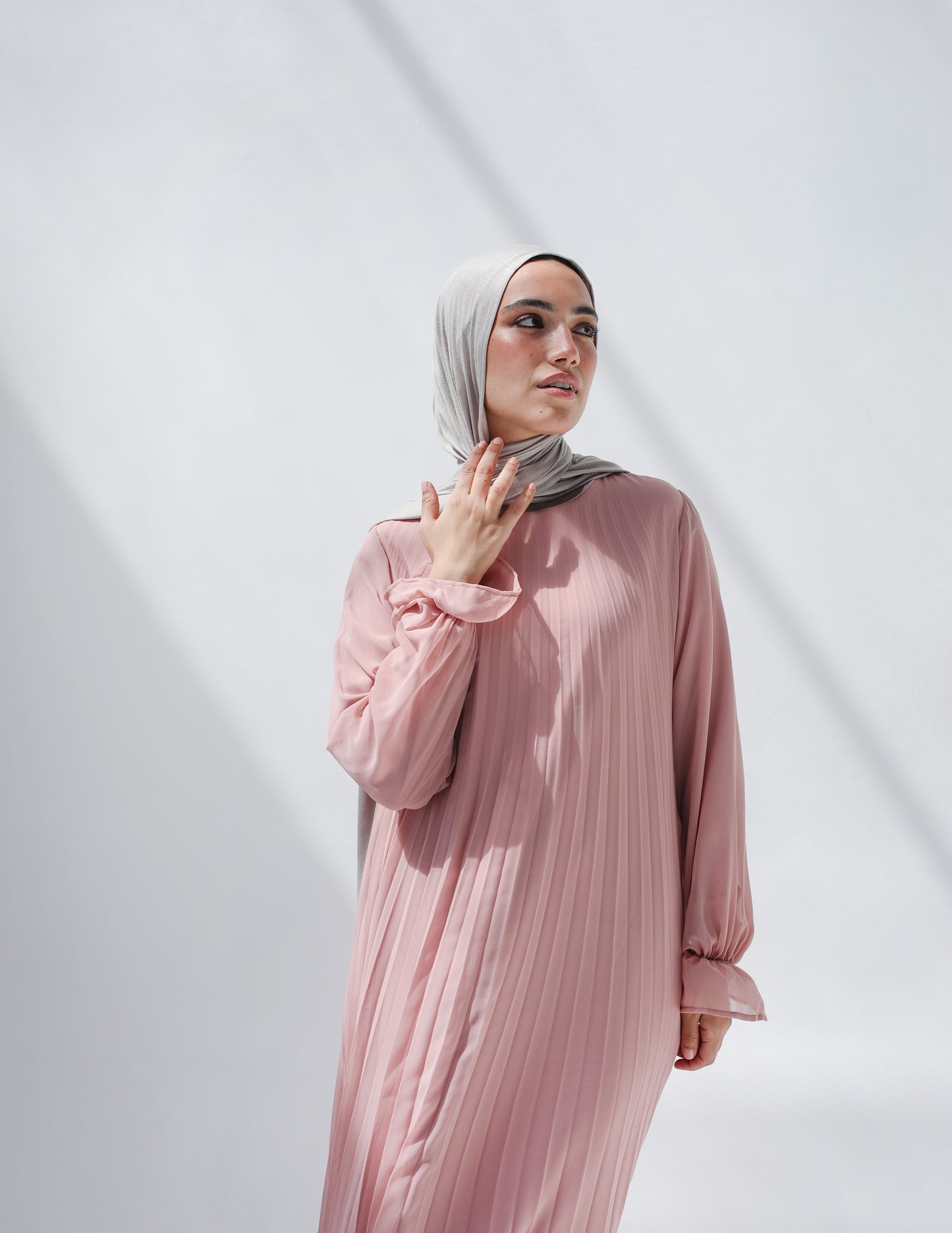 Cloach Pleated Dress In Pink