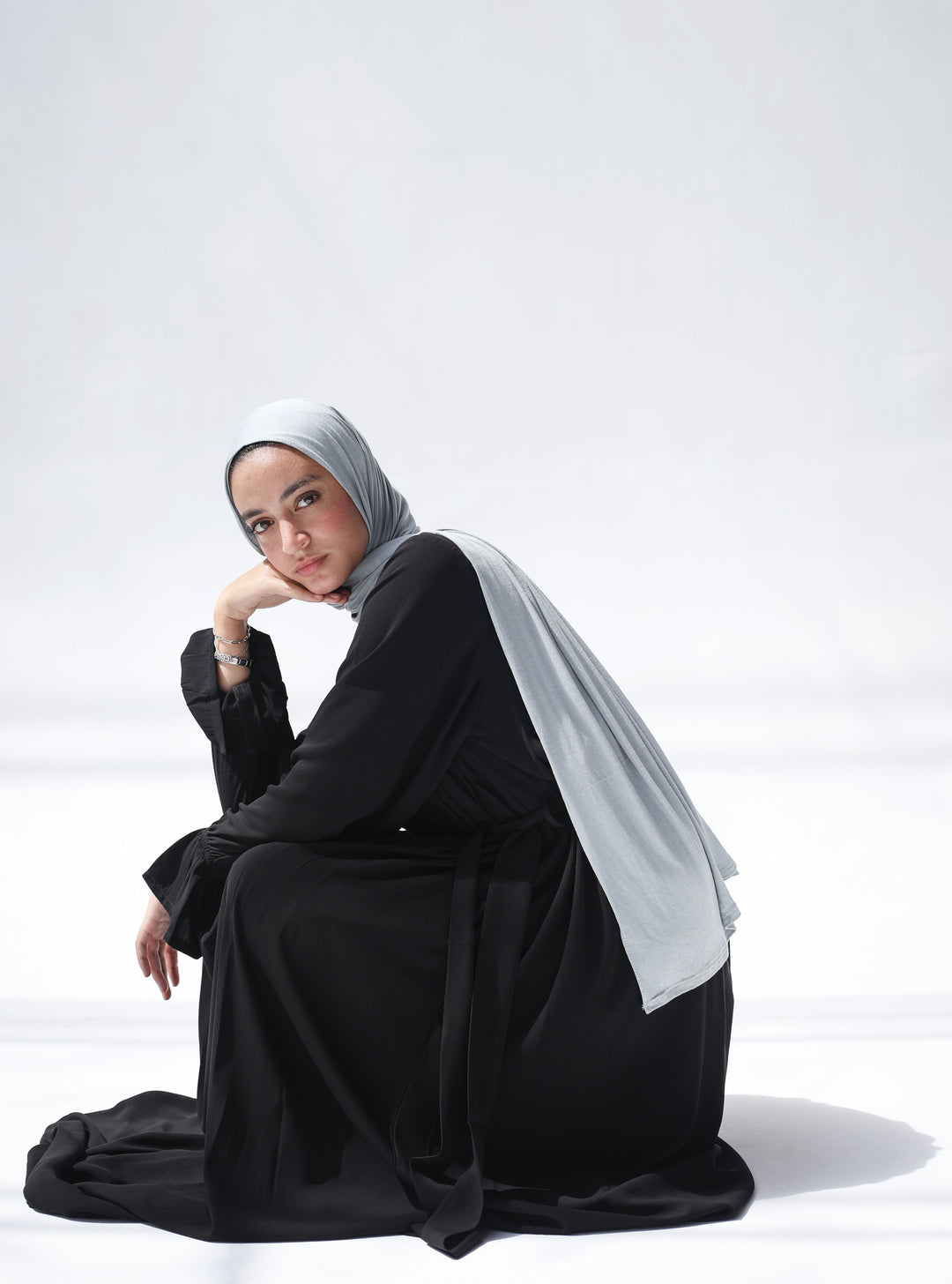 Front Pleated Abaya Dress