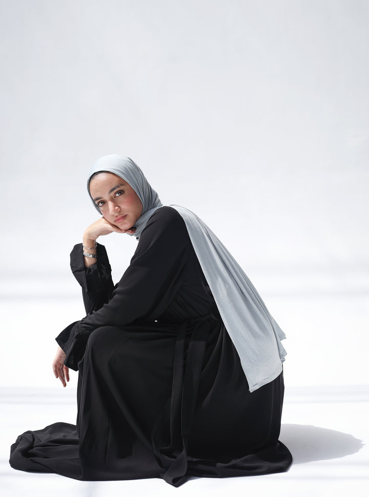 Front Pleated Abaya Dress