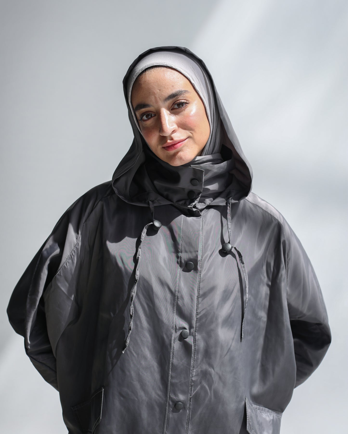 Aero Waterproof Poncho In Gray