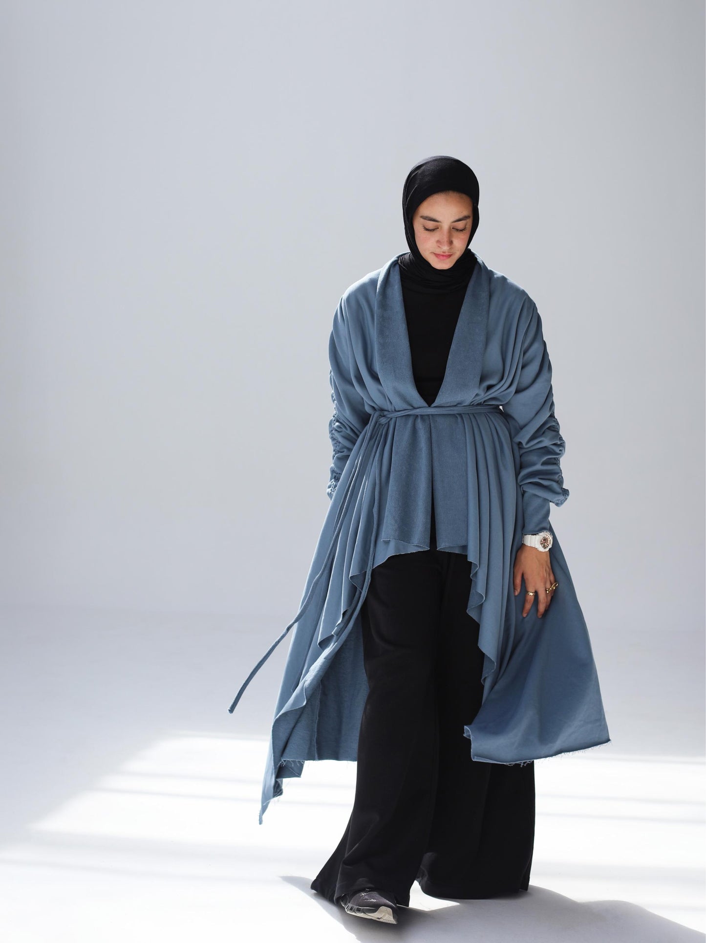 The Cascade Cardigan In Cloud Blue